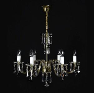 Casa Padrino Luxury Baroque Crystal Chandelier Gold Ø 65 x H. 50 cm - Magnificent Brass Chandelier with Bohemian Crystal Glass - Baroque Furniture - Noble & Magnificent Casa Padrino Luxury Baroque Crystal Chandelier Gold Ø 65 x H. 50 cm - Magnificent Brass Chandelier with Bohemian Crystal Glass - Baroque Furniture - Noble & Magnificent