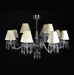Casa Padrino Luxury Baroque Crystal Chandelier Gold Ø 80 x H. 74 cm - Magnificent Brass Chandelier with Bohemian Crystal Glass - Baroque Furniture - Noble & Magnificent