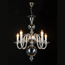 Casa Padrino Luxury Baroque Crystal Chandelier Gold Ø 63 x H. 74 cm - Magnificent Brass Chandelier with Bohemian Crystal Glass - Baroque Furniture - Noble & Magnificent