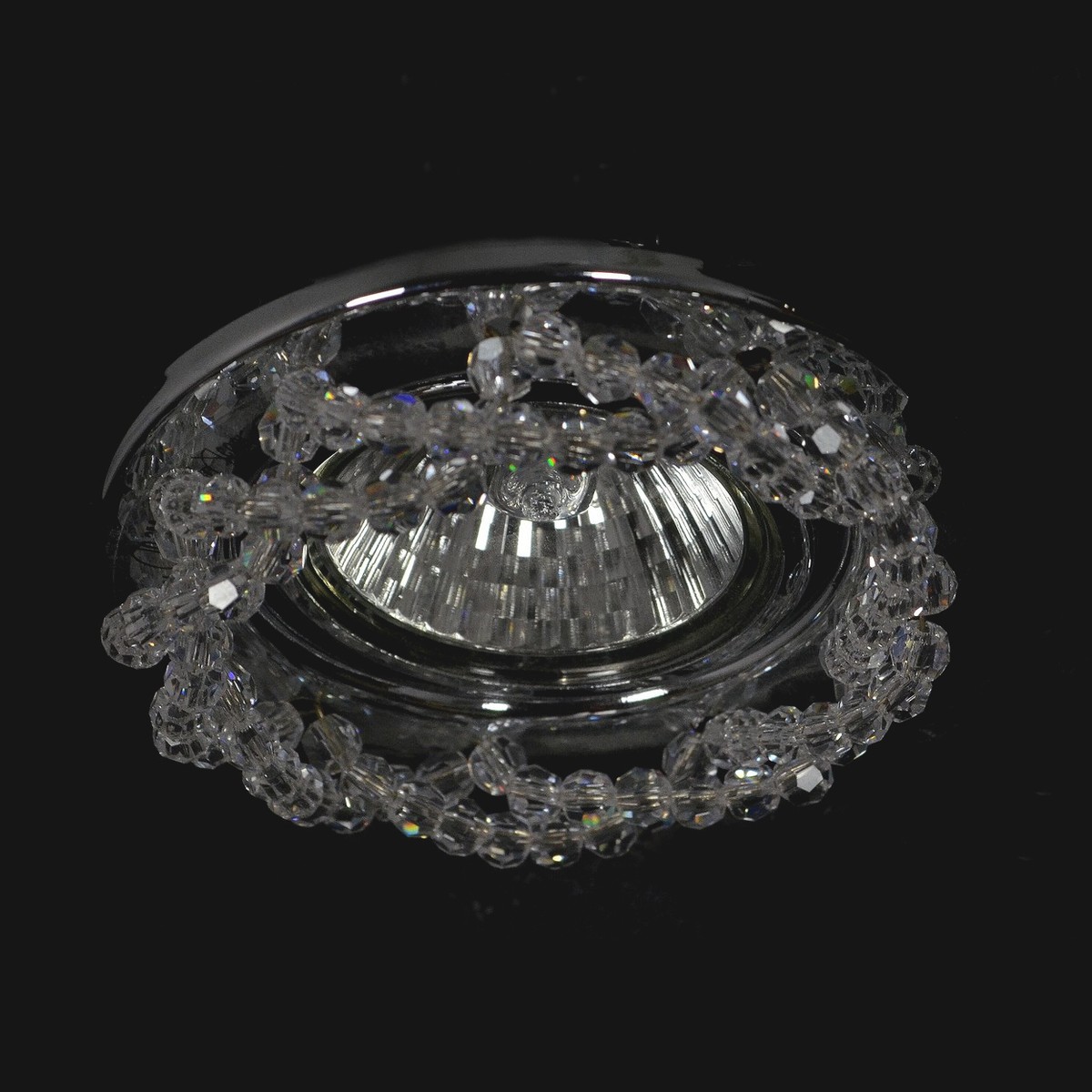 Casa Padrino Luxus Kristall Deckenleuchte Silber Ø 10 x H. 2 cm - Prunkvolle Messing Deckenleuchte mit böhmischem Kristallglas - Barock Möbel - Edel & Prunkvoll Casa Padrino Luxus Kristall Deckenleuchte Silber Ø 10 x H. 2 cm - Prunkvolle Messing Deckenleuchte mit böhmischem Kristallglas - Barock Möbel - Edel & Prunkvoll