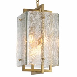 Casa Padrino lámpara colgante de lujo latón vintage Al. 54,5 cm - Iluminación de lujo