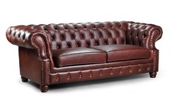 Casa Padrino fauteuil Baker Chesterfield de luxe 116 x 93 x H. 77 cm - fauteuil de salon élégant en cuir véritable - Chesterfield salon meubles Casa Padrino fauteuil Baker Chesterfield de luxe 116 x 93 x H. 77 cm - fauteuil de salon élégant en cuir véritable - Chesterfield salon meubles