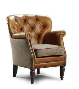 Casa Padrino Luxus Chesterfield Sessel Burton 73 x 70 x H. 80 cm - Eleganter Wohnzimmer Sessel mit Echtleder - Chesterfield Wohnzimmer Möbel Casa Padrino Luxus Chesterfield Sessel Burton 73 x 70 x H. 80 cm - Eleganter Wohnzimmer Sessel mit Echtleder - Chesterfield Wohnzimmer Möbel