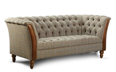 Casa Padrino Luxus Chesterfield 3er Sofa Cezar 213 x 87 x H. 77 cm - Elegantes Wohnzimmer 3er Sofa mit Echtleder - Chesterfield Wohnzimmer Möbel Casa Padrino Luxus Chesterfield 3er Sofa Cezar 213 x 87 x H. 77 cm - Elegantes Wohnzimmer 3er Sofa mit Echtleder - Chesterfield Wohnzimmer Möbel