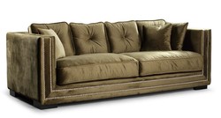Casa Padrino Luxus Chesterfield Sessel Hamilton 110 x 105 x H. 90 cm - Eleganter Wohnzimmer Sessel mit Echtleder - Chesterfield Wohnzimmer Möbel