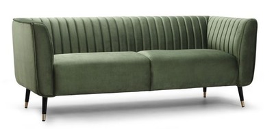Casa Padrino sofa Kenedy Chesterfield de lujo 250 x 100 x A. 120 cm - Elegante sofá de salón con cuero auténtico - Chesterfield salon muebles