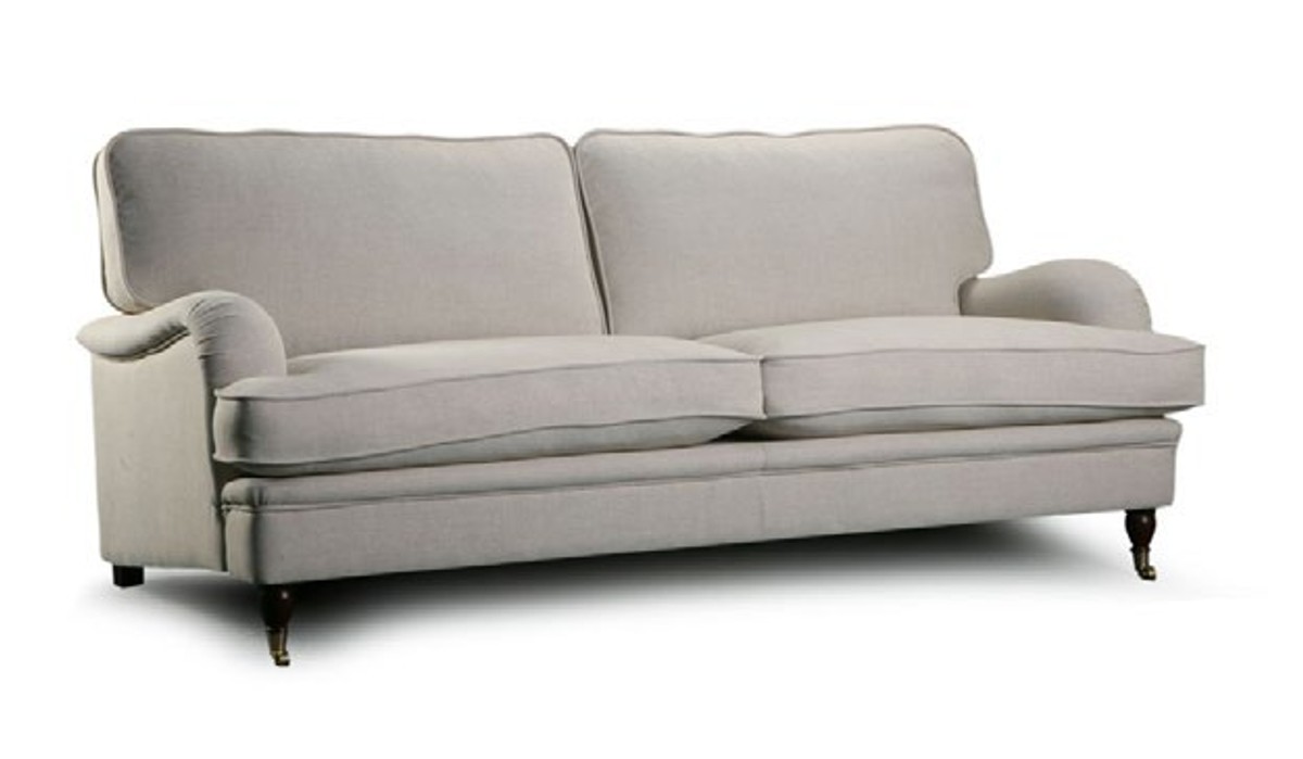 Casa Padrino Luxus Chesterfield 3er Sofa Fox 215 x 98 x H. 92 cm - Elegantes Wohnzimmer 3er Sofa mit Echtleder - Chesterfield Wohnzimmer Möbel Casa Padrino Luxus Chesterfield 3er Sofa Fox 215 x 98 x H. 92 cm - Elegantes Wohnzimmer 3er Sofa mit Echtleder - Chesterfield Wohnzimmer Möbel