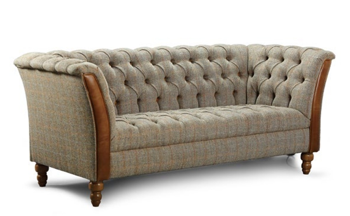 Casa Padrino banc Cezar Chesterfield de luxe 160 x 45 x H. 44 cm - banc de salon élégant en cuir véritable - Chesterfield salon meubles Casa Padrino banc Cezar Chesterfield de luxe 160 x 45 x H. 44 cm - banc de salon élégant en cuir véritable - Chesterfield salon meubles