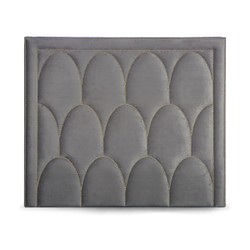 Casa Padrino Luxus Samt Bett-Kopfteil Grau 200 x H. 140 cm - Luxus Hotel & Schlafzimmer Möbel Casa Padrino Luxus Samt Bett-Kopfteil Grau 200 x H. 140 cm - Luxus Hotel & Schlafzimmer Möbel