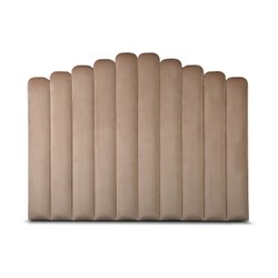Casa Padrino Luxus Samt Bett-Kopfteil Camel 200 x H. 140 cm - Luxus Hotel & Schlafzimmer Möbel Casa Padrino Luxus Samt Bett-Kopfteil Camel 200 x H. 140 cm - Luxus Hotel & Schlafzimmer Möbel