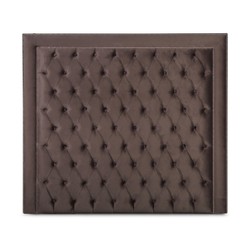 Casa Padrino Chesterfield Bett-Kopfteil Braun 200 x H. 140 cm - Chesterfield Hotel & Schlafzimmer Möbel