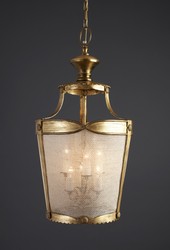 Casa Padrino Luxury Pendant Lamp Lantern Antique Gold Ø 45 x H. 90 cm Casa Padrino Luxury Pendant Lamp Lantern Antique Gold Ø 45 x H. 90 cm