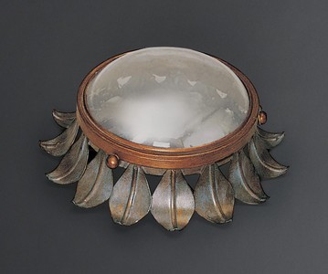 Casa Padrino Lámpara de techo de lujo Verde Medici Ø 40 x Al. 13 cm - Lámpara de techo artesanal de hierro forjado - Colección de lujo - Noble y suntuoso