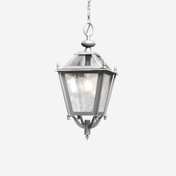 Casa Padrino Lámpara colgante Farol de lujo de exterior Gris An. 25 x Al. 45 cm - Farol artesanal de hierro forjado - Colección de lujo - Noble y suntuoso Casa Padrino Lámpara colgante Farol de lujo de exterior Gris An. 25 x Al. 45 cm - Farol artesanal de hierro forjado - Colección de lujo - Noble y suntuoso