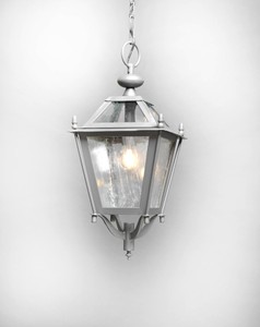 Casa Padrino Luxus Außen Hängeleuchte Laterne Grau B. 39 x H. 72 cm - Handgefertigte Laterne aus Schmiedeeisen - Luxus Kollektion - Edel & Prunkvoll