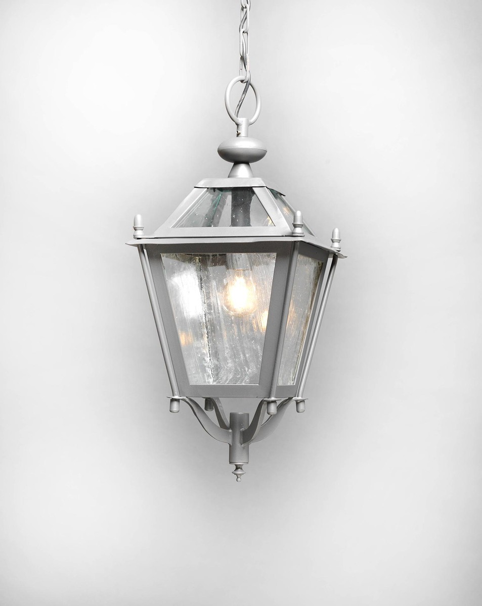Casa Padrino Luxury Outdoor Pendant Lamp Lantern Grey W. 34 x H. 67 cm Casa Padrino Luxury Outdoor Pendant Lamp Lantern Grey W. 34 x H. 67 cm