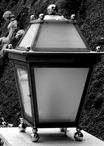 Casa Padrino Luxury Outdoor Lantern Grey W. 37 x H. 56 cm Casa Padrino Luxury Outdoor Lantern Grey W. 37 x H. 56 cm