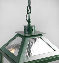 Casa Padrino Luxus Außen Hängeleuchte Laterne Grün B. 32.5 x H. 52 cm