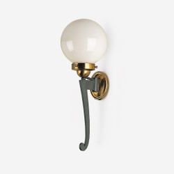 Casa Padrino Farol de lujo de exterior Latón pulido Ø 20 x Al. 55 cm - Farol artesanal de hierro forjado - Colección de lujo - Noble y suntuoso Casa Padrino Farol de lujo de exterior Latón pulido Ø 20 x Al. 55 cm - Farol artesanal de hierro forjado - Colección de lujo - Noble y suntuoso