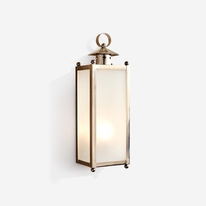 Casa Padrino Luxury Outdoor Lantern Nickel Brass W. 15 x H. 50 cm