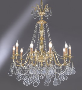 Barock Kronleuchter Gold Messingguss 8-flammig Casa Padrino 85 cm