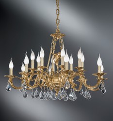 Casa Padrino Araña Barroca de Lujo Oro Ø 88 x H. 60 cm - Magnífica Araña de Latón de 16 Luces - Muebles de Estilo Barroco Casa Padrino Araña Barroca de Lujo Oro Ø 88 x H. 60 cm - Magnífica Araña de Latón de 16 Luces - Muebles de Estilo Barroco