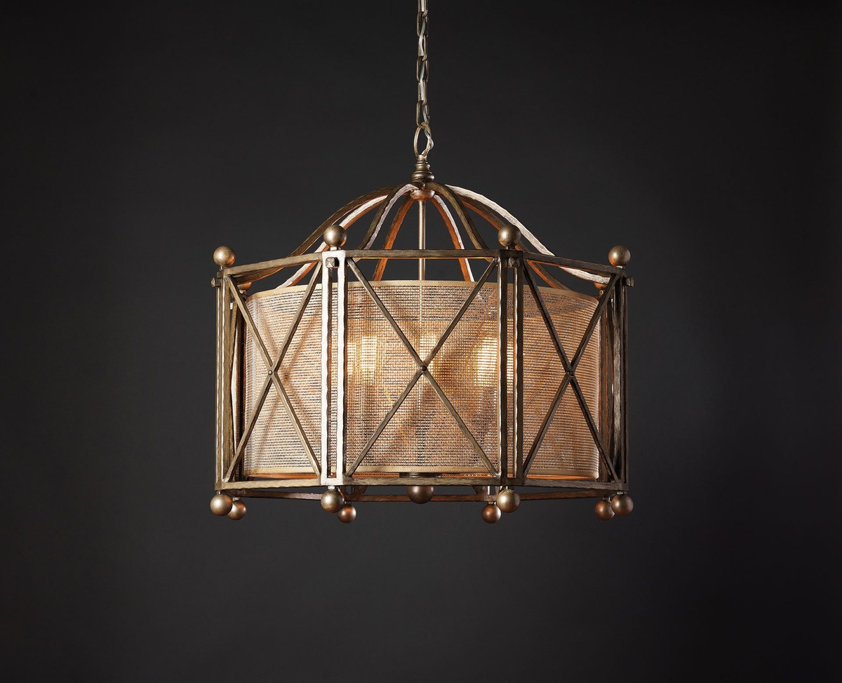 Casa Padrino Luxus Hängeleuchte Laterne Bronze Ø 80 x H. 58 cm Casa Padrino Luxus Hängeleuchte Laterne Bronze Ø 80 x H. 58 cm