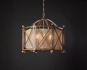 Casa Padrino Luxus Hängeleuchte Laterne Bronze Ø 80 x H. 58 cm