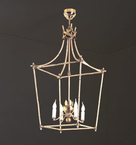 Casa Padrino Luxus Hängeleuchte Laterne Elfenbein Ø 55 x H. 100 cm