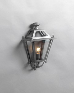 Casa Padrino Luxus Außen Laterne Grau B. 29 x H. 54 cm - Handgefertigte Laterne aus Schmiedeeisen - Luxus Kollektion - Edel & Prunkvoll