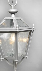 Casa Padrino Luxury Outdoor Pendant Lamp Lantern Grey W. 29 x H. 54 cm
