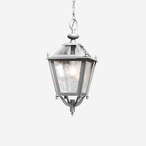 Casa Padrino Luxus Außen Hängeleuchte Laterne Grau B. 39 x H. 72 cm