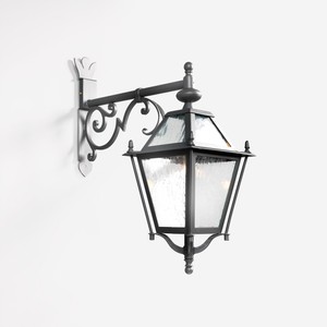 Casa Padrino Luxus Außen Laterne Grau B. 34 x H. 67 cm