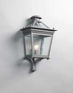 Casa Padrino Luxus Außen Laterne Grau B. 37 x H. 68 cm - Handgefertigte Laterne aus Schmiedeeisen - Luxus Kollektion - Edel & Prunkvoll