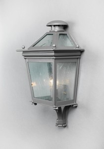 Casa Padrino Luxus Außen Laterne Grau B. 37 x H. 68 cm - Handgefertigte Laterne aus Schmiedeeisen - Luxus Kollektion - Edel & Prunkvoll