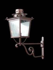 Casa Padrino Luxus Außen Laterne Rostbraun B. 31.5 x H. 77 cm