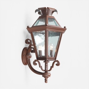 Casa Padrino Luxus Außen Laterne Rostbraun B. 56 x H. 150 cm