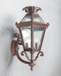 Casa Padrino Luxus Außen Laterne Rostbraun B. 56 x H. 150 cm