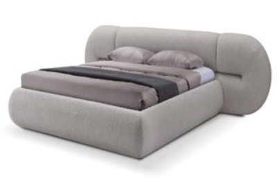 Casa Padrino Luxus Bett Schwarz 241 x 328 x H. 85.5 cm - Bett mit Stoffbezug - Moderne Schlafzimmer Möbel - Luxus Qualität