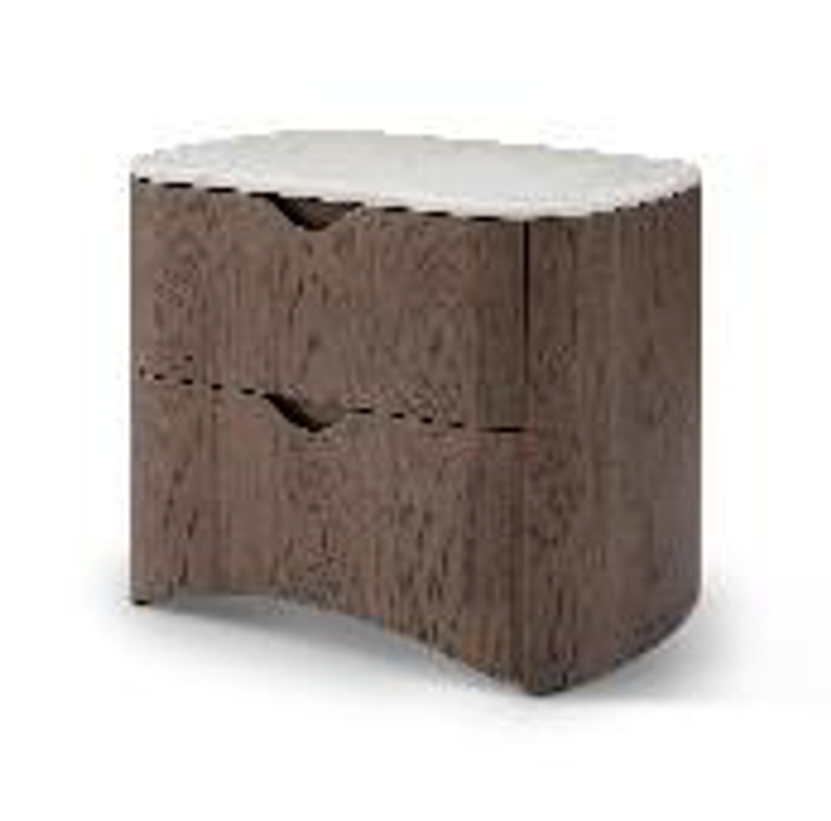 Casa Padrino Luxus Nachttisch Silbergrau / Hellgrau 60 x 42 x H. 50 cm - Nachttisch mit Travertin - Moderne Schlafzimmer Möbel - Luxus Qualität
