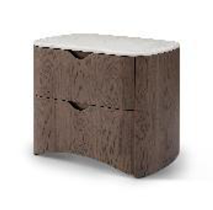 Casa Padrino Luxus Nachttisch Silbergrau / Hellgrau 60 x 42 x H. 50 cm - Nachttisch mit Travertin - Moderne Schlafzimmer Möbel - Luxus Qualität