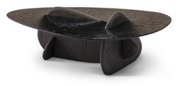 Casa Padrino mesa de centro de lujo gris oscuro / gris 130 x 80 x H. 35 cm - Mesa de centro de chapa de olmo - Muebles modernos de salón - Calidad de lujo Casa Padrino mesa de centro de lujo gris oscuro / gris 130 x 80 x H. 35 cm - Mesa de centro de chapa de olmo - Muebles modernos de salón - Calidad de lujo