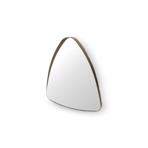 Casa Padrino specchio da parete di lusso ottone / grigio 65 x 65 x H. 8 cm - Specchio da parete in vetro a specchio - Mobili moderni per soggiorno - Qualità di lusso