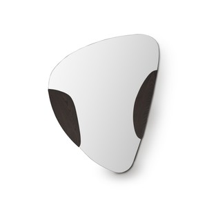 Casa Padrino specchio da parete di lusso grigio scuro / grigio 100 x 130 x H. 4.2 cm - Specchio da parete in impiallacciatura di olmo - Mobili moderni per soggiorno - Qualità di lusso