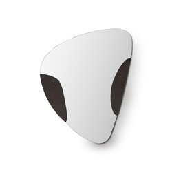 Casa Padrino espejo de pared de lujo gris oscuro / gris 100 x 130 x H. 4.2 cm - Espejo de pared de chapa de olmo - Muebles modernos de salón - Calidad de lujo
