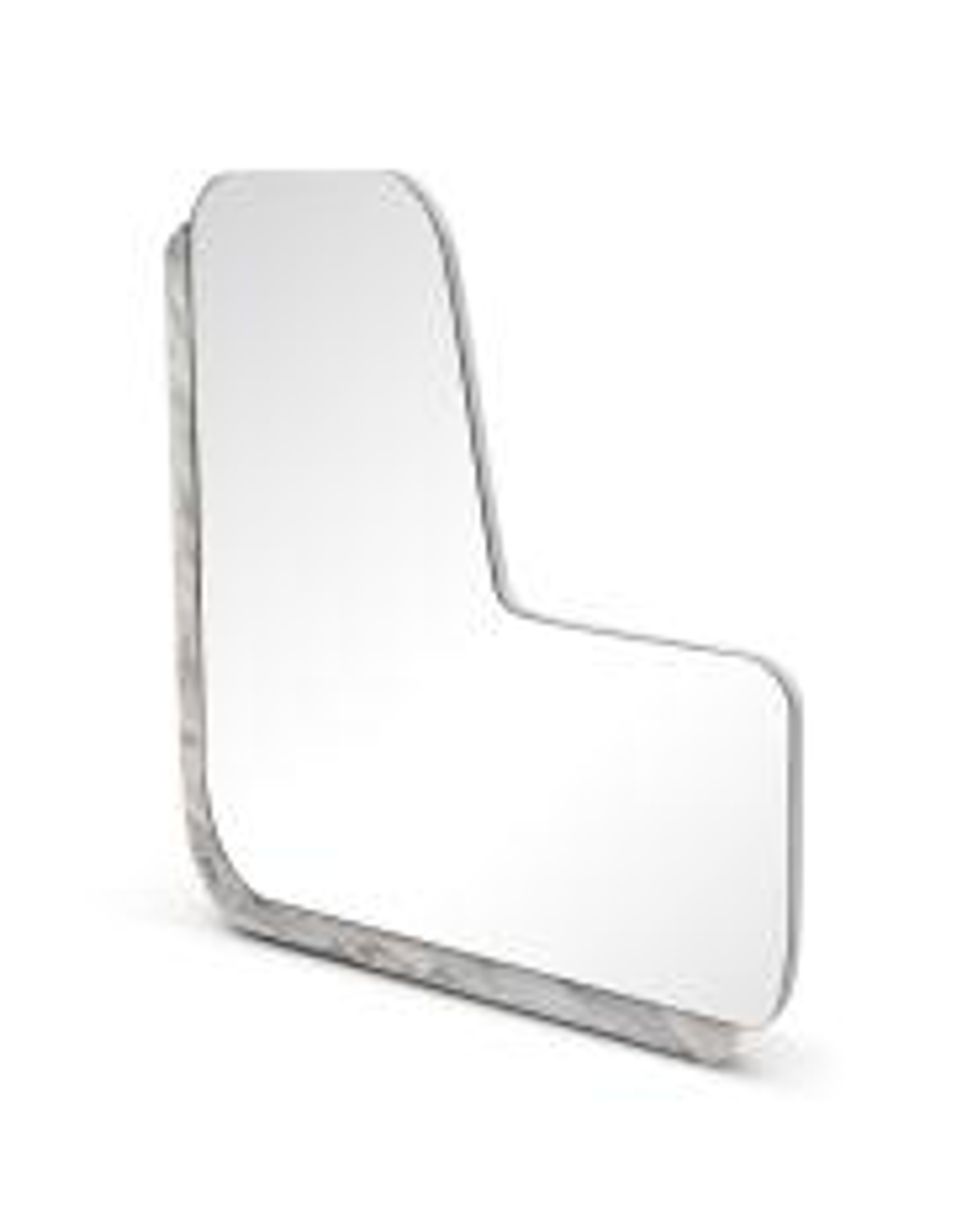 Casa Padrino Luxus Wandspiegel Weiß 70 x 70 x H. 4 cm - Wandspiegel mit Marmor - Moderne Wohnzimmer Möbel - Luxus Qualität