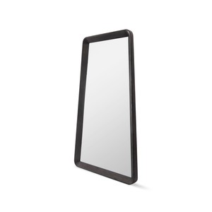 Casa Padrino specchio da parete di lusso grigio scuro / grigio 120 x 9 x H. 200 cm - Specchio da parete in impiallacciatura di olmo - Mobili moderni per soggiorno - Qualità di lusso
