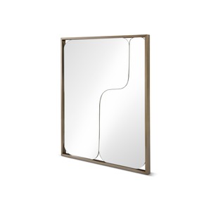 Casa Padrino specchio da parete di lusso 100 x 120 x H. 5 cm - Specchio da parete elegante - Mobili moderni per soggiorno - Qualità di lusso