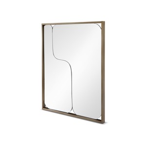 Casa Padrino specchio da parete di lusso nero / bronzo 100 x 120 x H. 5 cm - Specchio da parete in acciaio inox - Mobili moderni per soggiorno - Qualità di lusso Casa Padrino specchio da parete di lusso nero / bronzo 100 x 120 x H. 5 cm - Specchio da parete in acciaio inox - Mobili moderni per soggiorno - Qualità di lusso