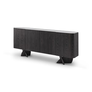 Casa Padrino Luxus Sideboard Dunkelgrau / Grau 200 x 42 x H. 82 cm - Sideboard mit Travertin - Moderne Wohnzimmer Möbel - Luxus Qualität Casa Padrino Luxus Sideboard Dunkelgrau / Grau 200 x 42 x H. 82 cm - Sideboard mit Travertin - Moderne Wohnzimmer Möbel - Luxus Qualität